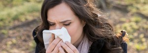 Young woman with cold